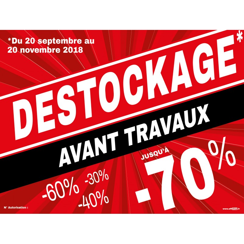 Affiches Destockage Personnalisable