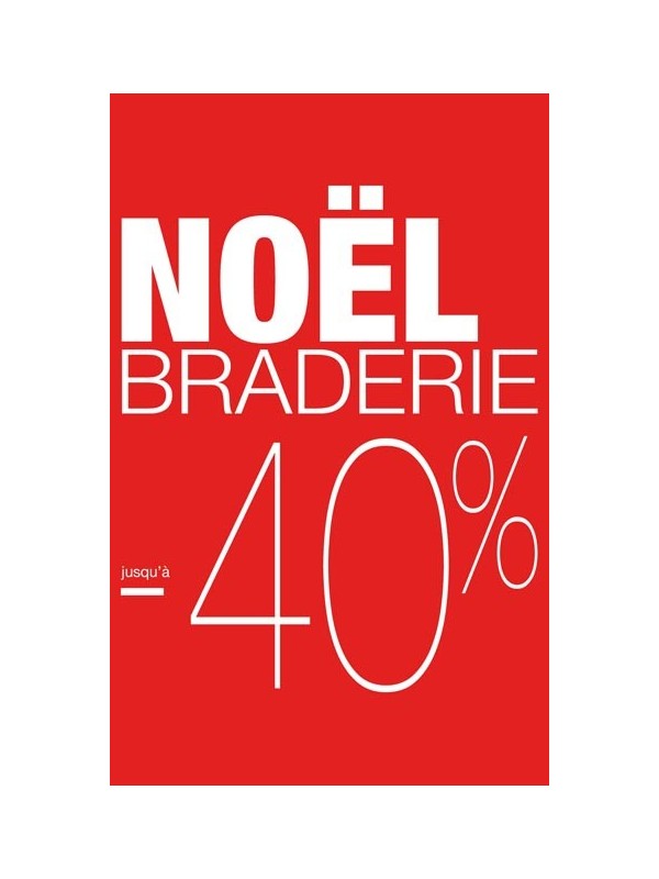 Affiche "Braderie Noël -40%"