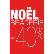 Affiche "Braderie Noël -40%"