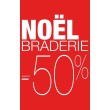 Affiche "Braderie Noël -50%"