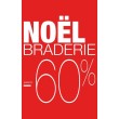 Affiche "Braderie Noël -60%"