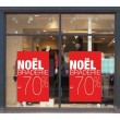 Affiche "Braderie Noël -70%"