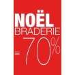 Affiche "Braderie Noël -70%"