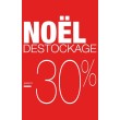 Affiche "Destockage Noël -30%"