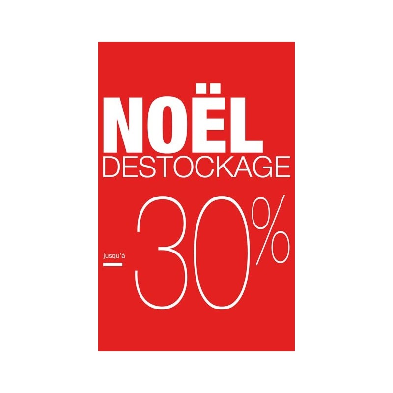 Affiche Destockage Noël 30