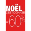 Affiche "Destockage Noël -60%"