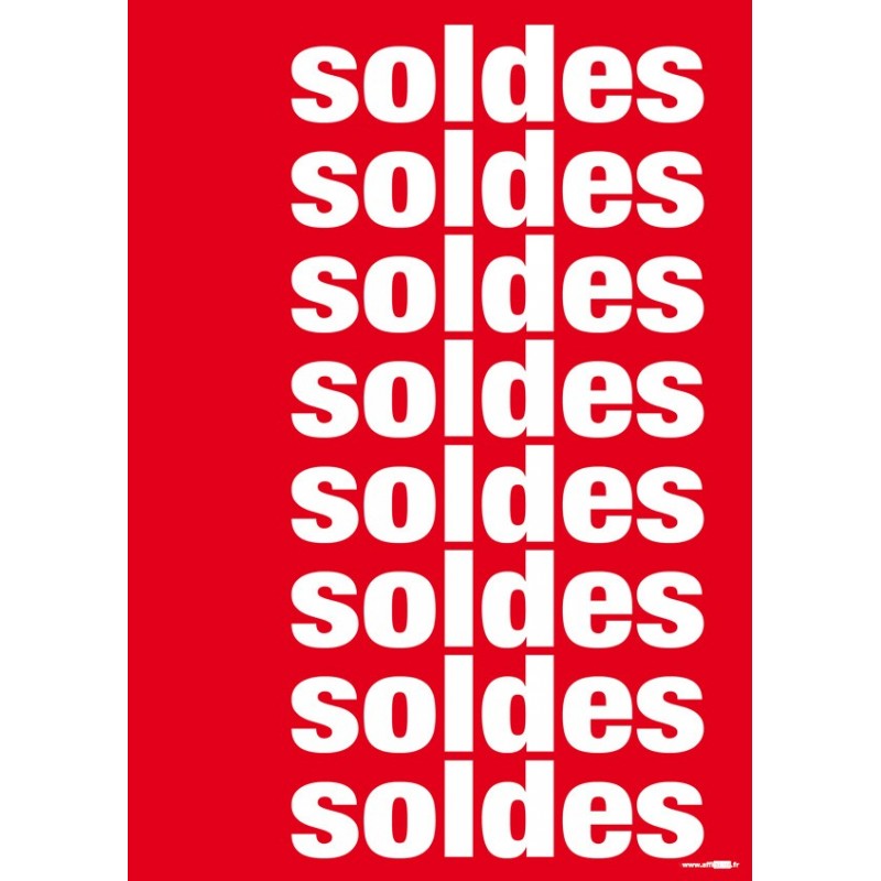  affiche soldes  pour vitrine