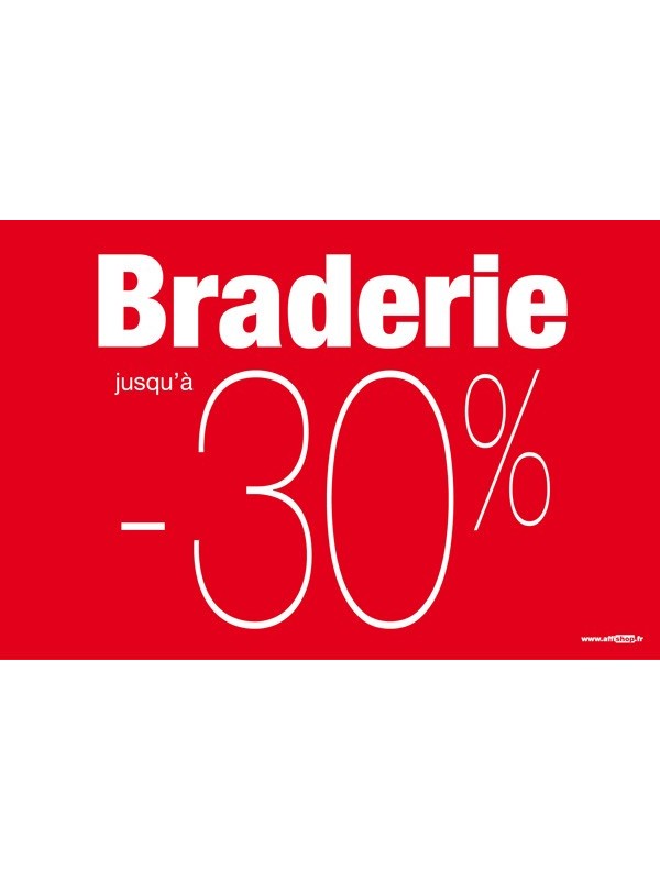 Affiche "braderie -40%"