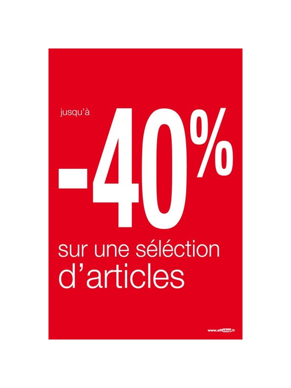 Affiche "sélection - 40%"