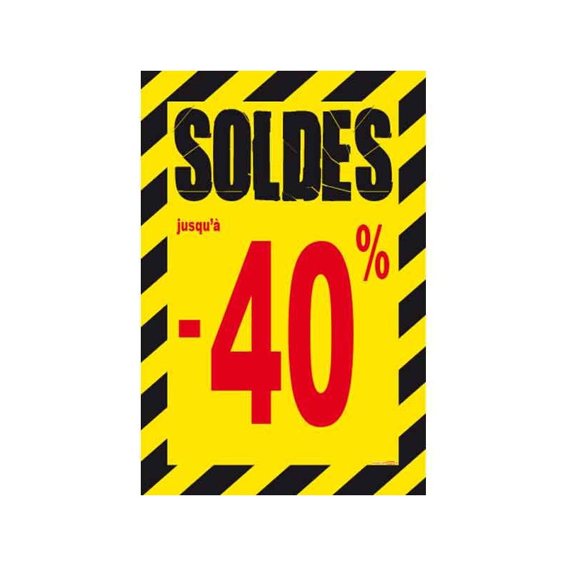 Affiche soldes  40  Th me Chantier affishop