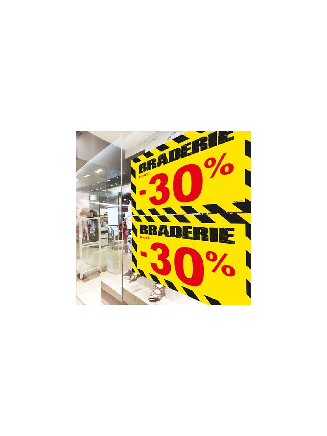 Affiche braderie -30 % "Thème Chantier"