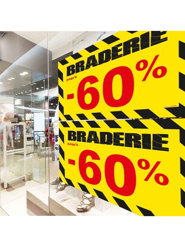 Affiche braderie -50 % "Thème Chantier"