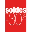 Affiche "soldes-30%" rouge