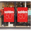 Présentation affiche "soldes -50%"