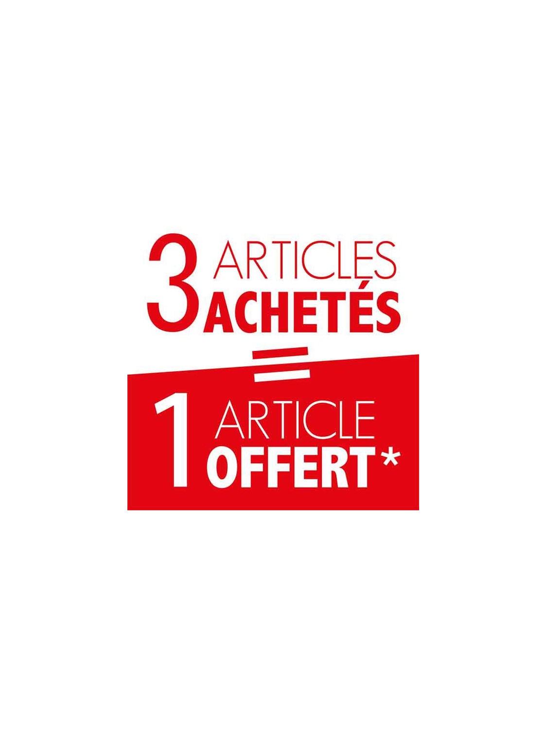 Affiche "3achetés-1gratuit" style 2