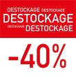 Affiche "Destockage -40"