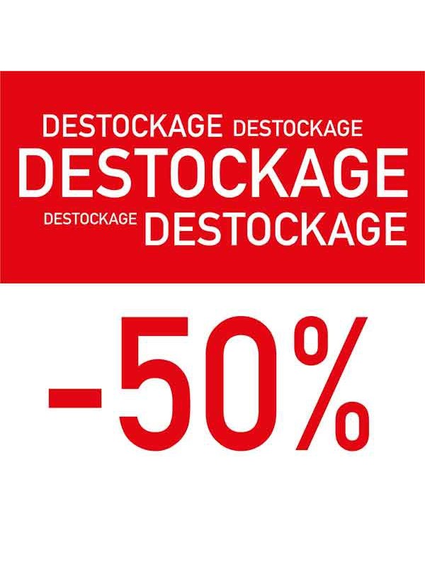 Affiche "Destockage -50"