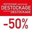 Affiche "Destockage -50"