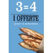 Affiche Boulangerie "4 pour 3 achetées"