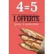 Affiche Boulangerie "5 pour 4 achetées"