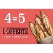 Affiche Boulangerie "5 pour 4 achetées"