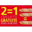 Affiche Boulangerie "2 égal 1 gratuite pour 2 achetées"