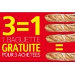 Affiche Boulangerie "3 égal 1 gratuite pour 3 achetées"