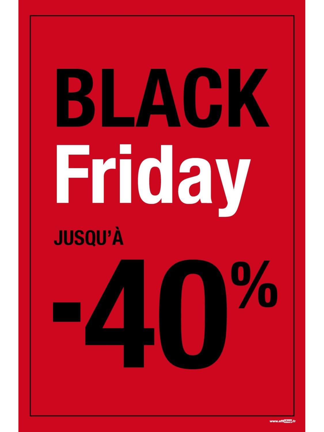 Affiche Black Friday -40%, style 2