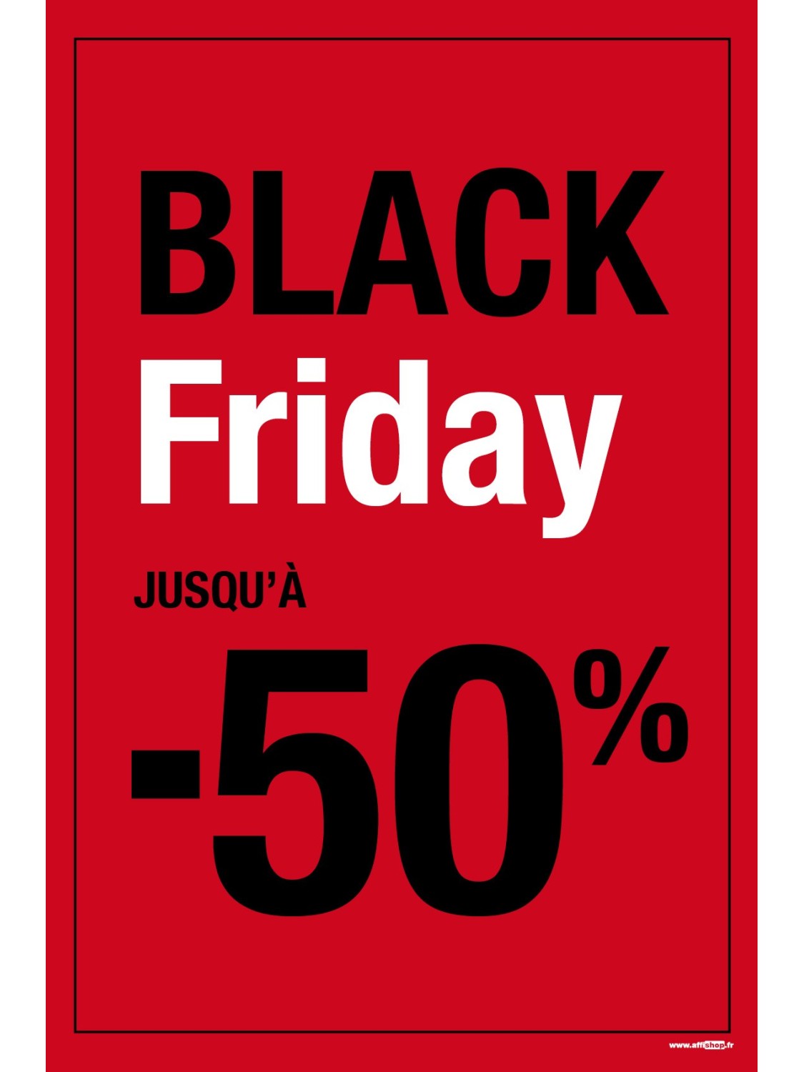 Affiche Black Friday -50%, style 2