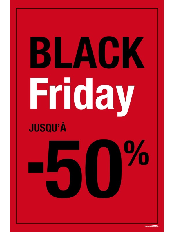 Affiche Black Friday -50%, style 2