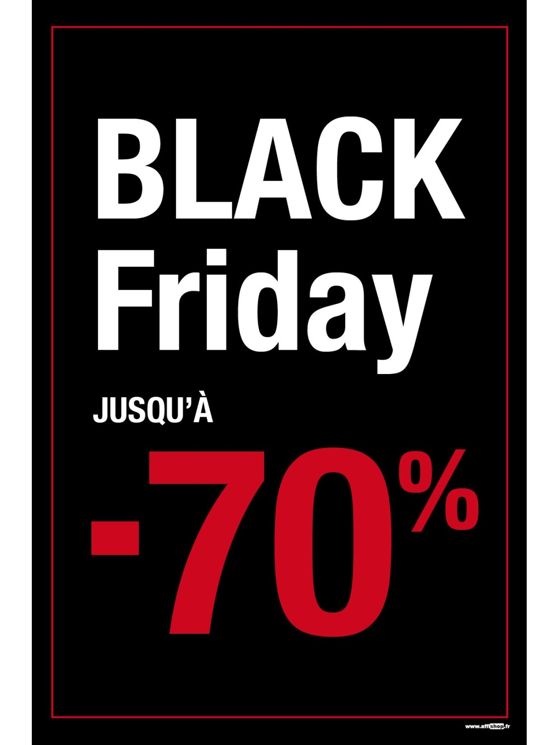 Affiche Black Friday -70%, style 2