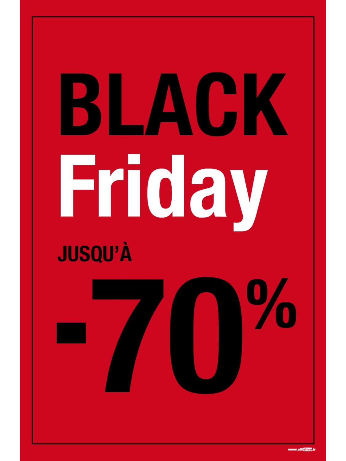 Affiche Black Friday -70%, style 2