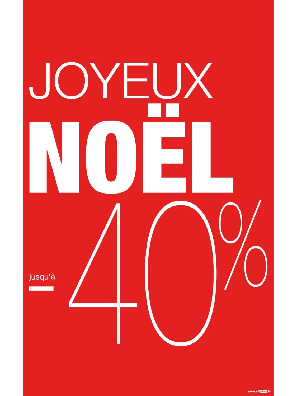 Affiche Joyeux Noël -40%