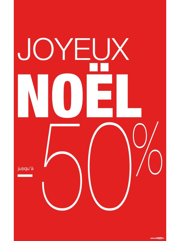 Affiche Joyeux Noël -50%