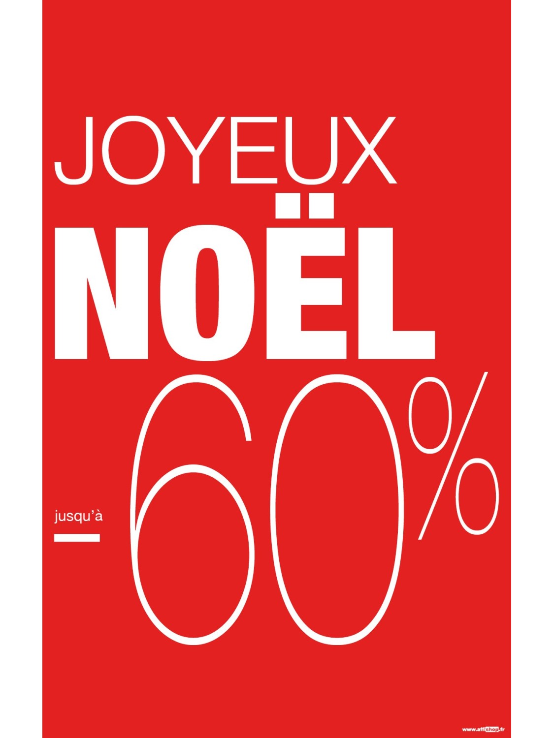 Affiche Joyeux Noël -60%