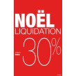 Affiche Liquidation Noël -30%