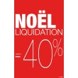 Affiche Liquidation Noël -30%