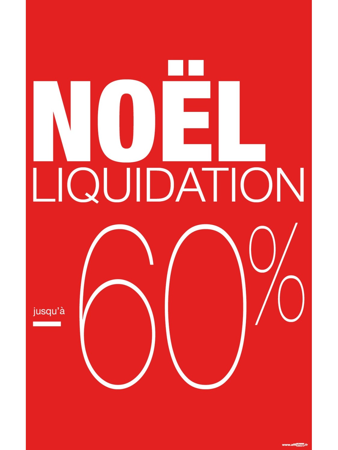 Affiche Liquidation Noël -40%