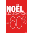 Affiche Liquidation Noël -40%