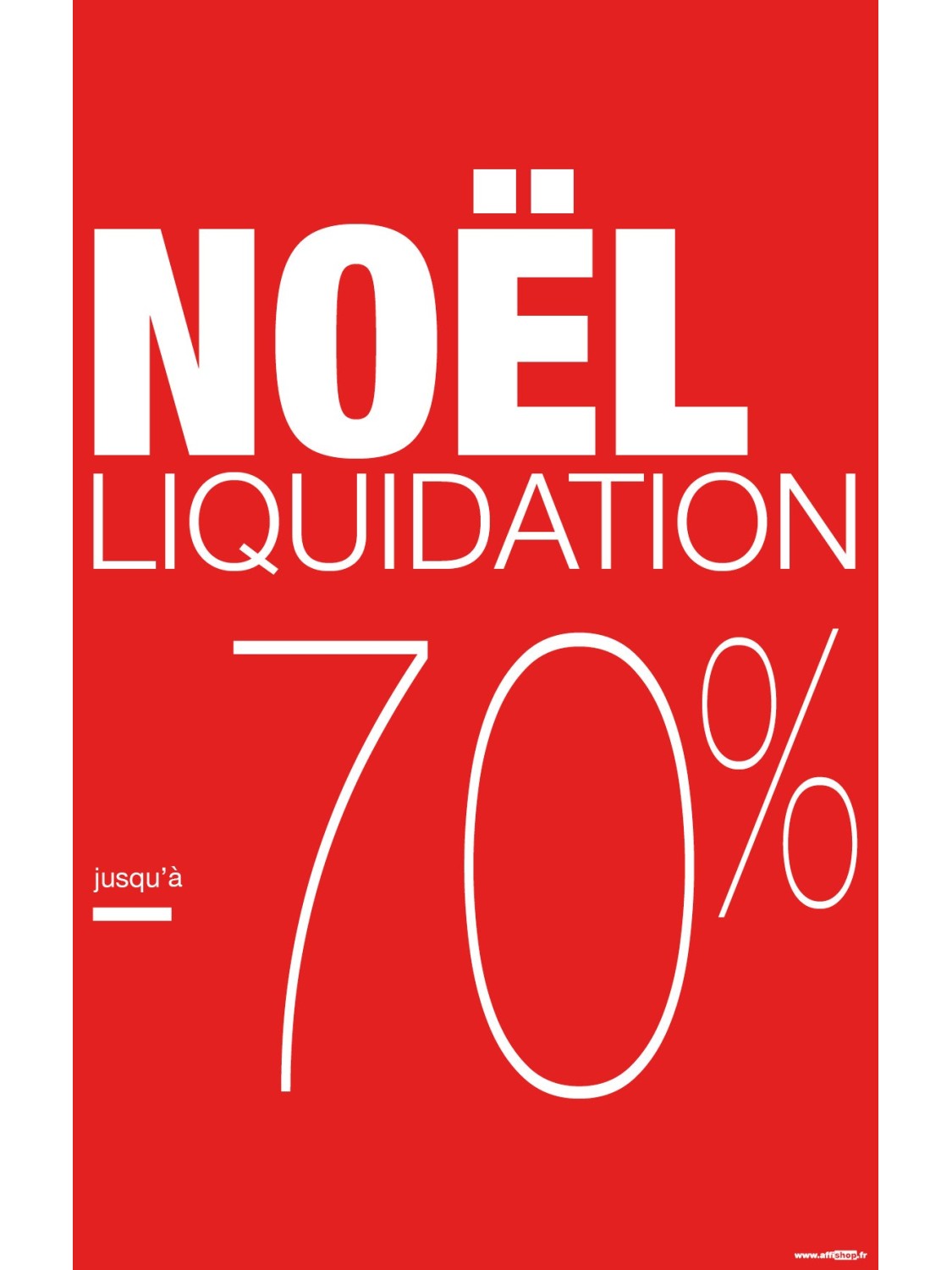 Affiche Liquidation Noël -60%