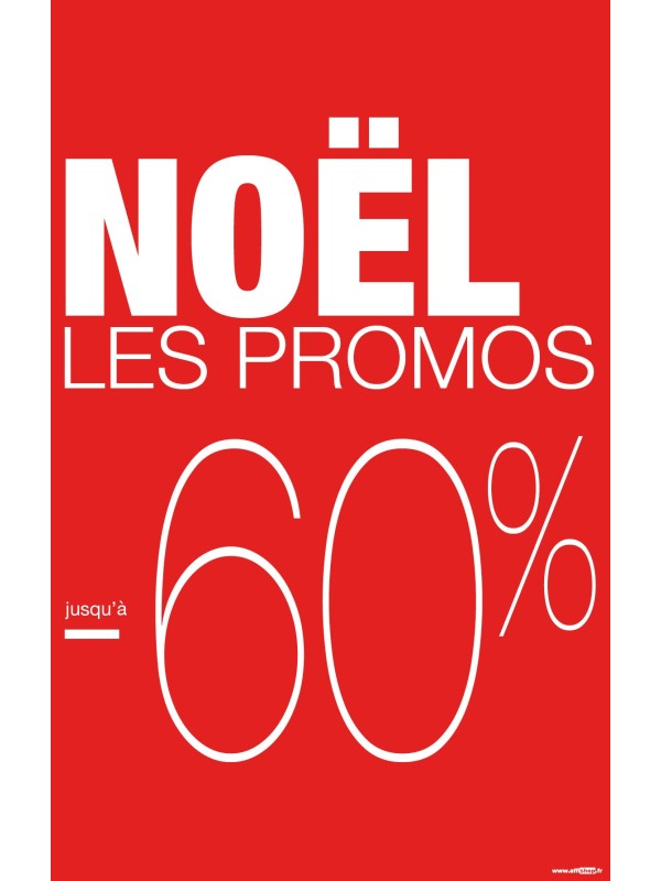 Affiche Les promos Noël -50%