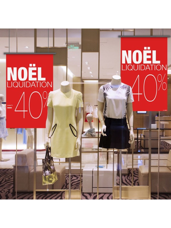 Affiche Liquidation Noël -30%