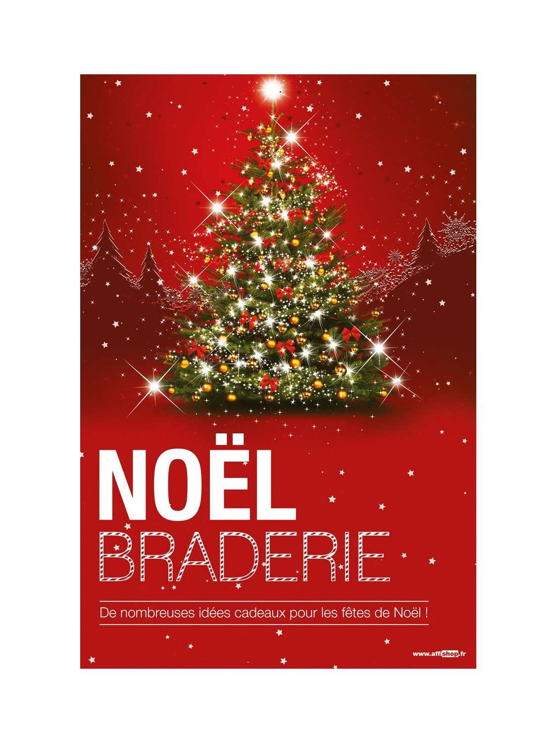 Affiche braderie Noël style 3