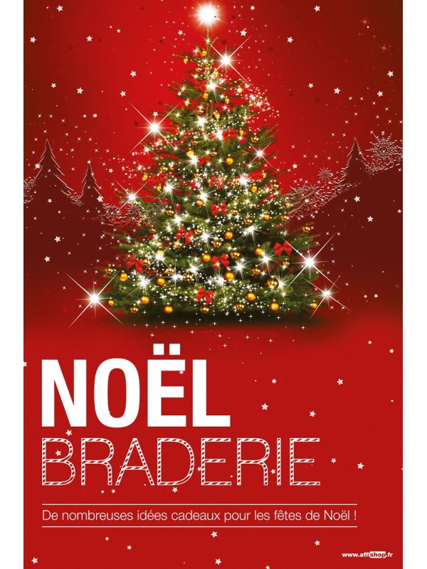 Affiche braderie Noël style 3