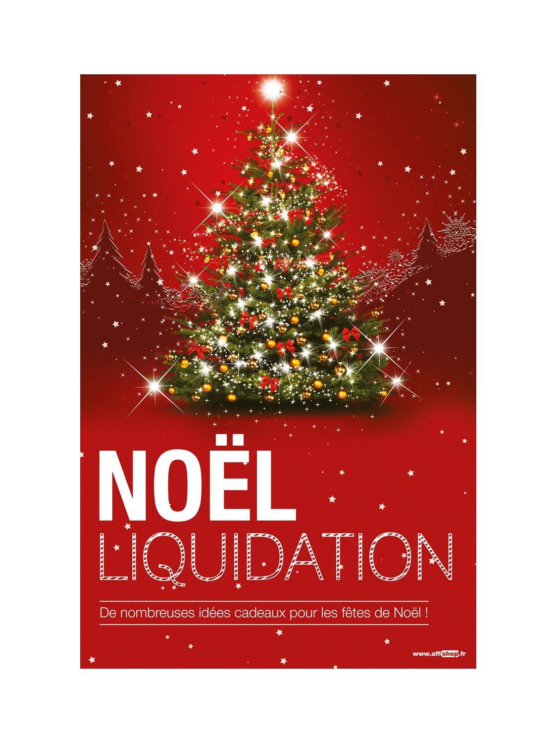 Affiche Liquidation Noël style 3