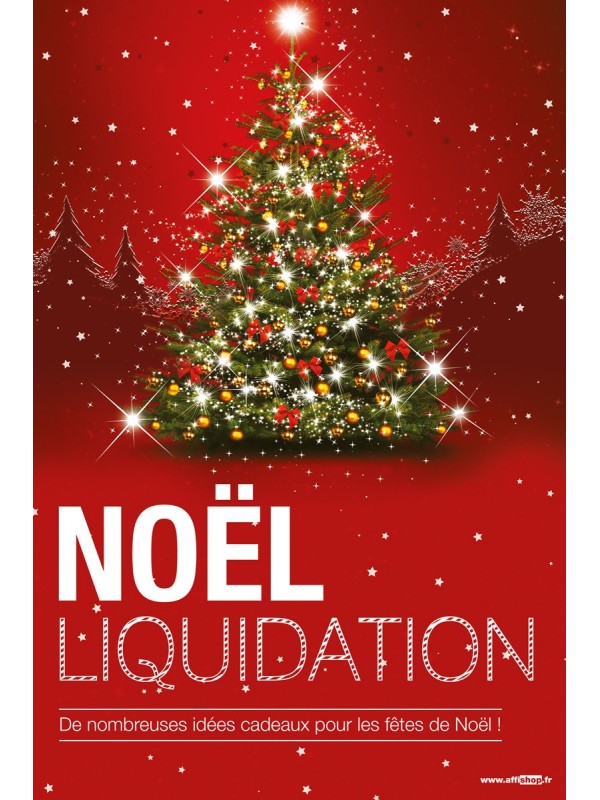 Affiche Liquidation Noël style 3