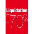 Affiche liquidation -70%