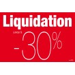 Affiche "liquidation -30%"