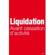 Affiche "liquidation avant cessation d'activité"