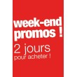 Affiche "week-end promos" rouge